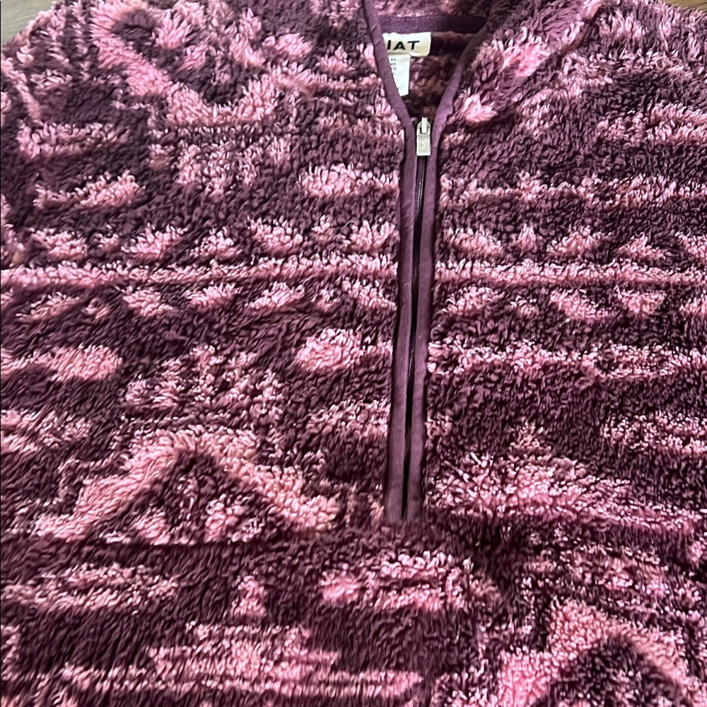Ariat Pink and Purple Soft Aztec Zip Jacket -XL - Picture 4 of 7